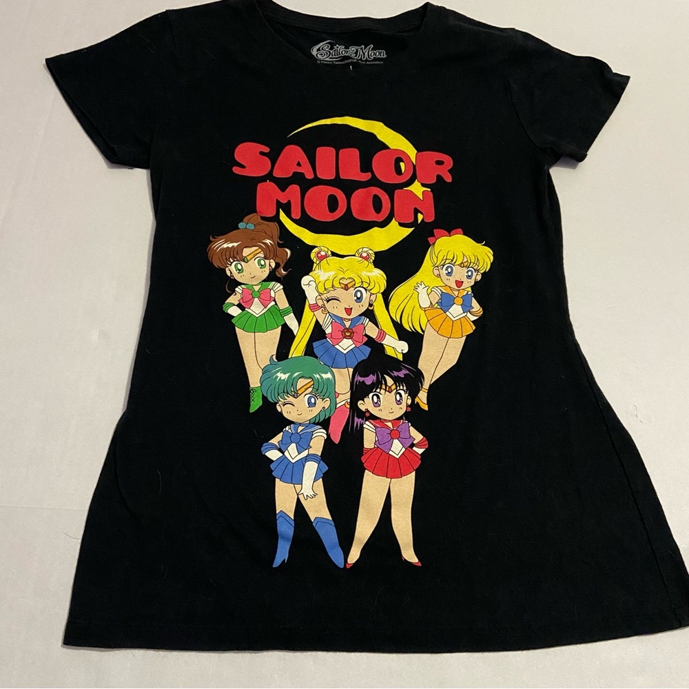 Sailor Moon Black Graphic T-Shirt character L